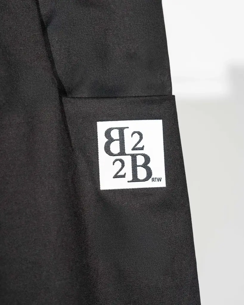 Zip Trousers Black Shadow Double Color Leg — Anteprima 3